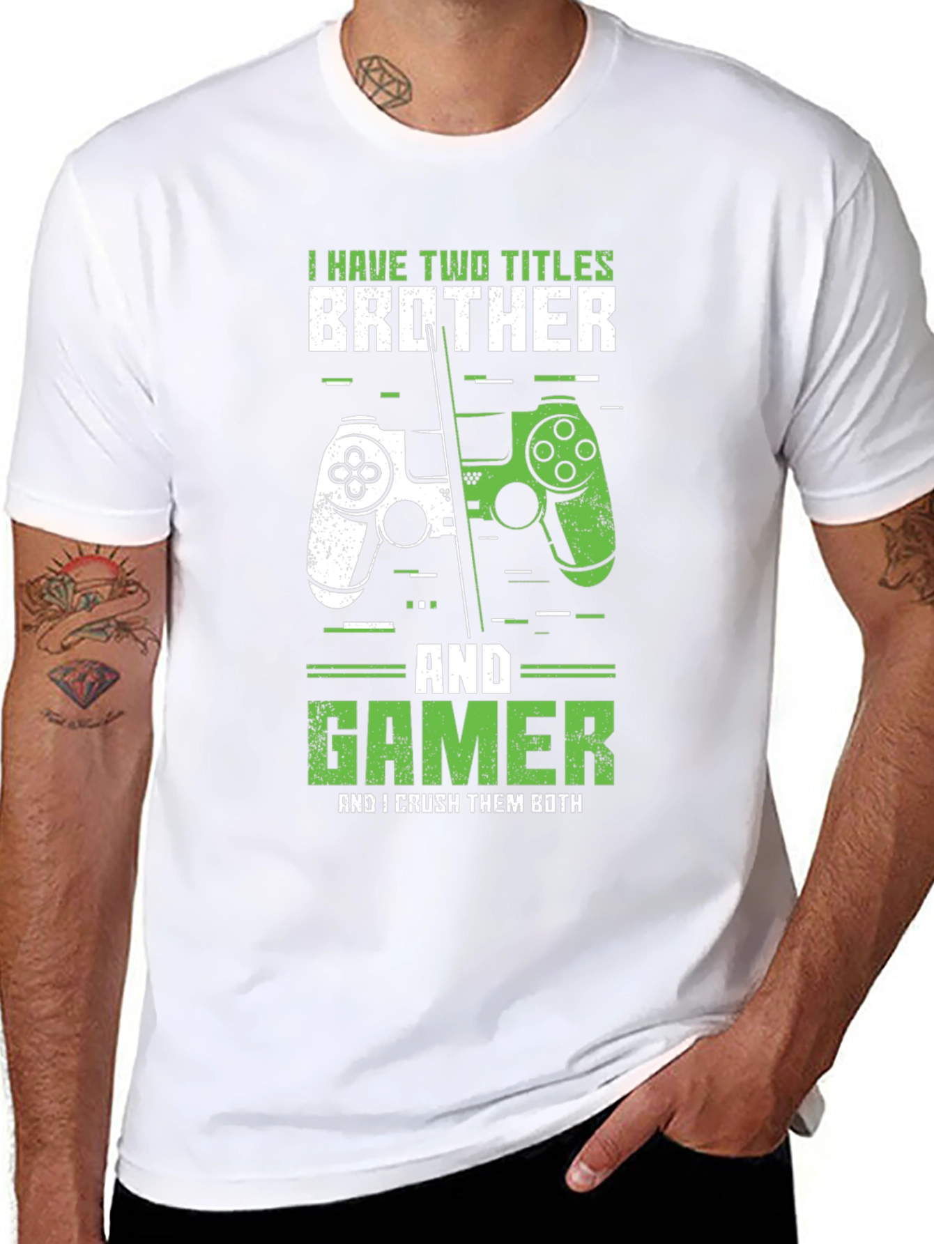 Brother & Gamer T-Shirt - Crush Them Both!