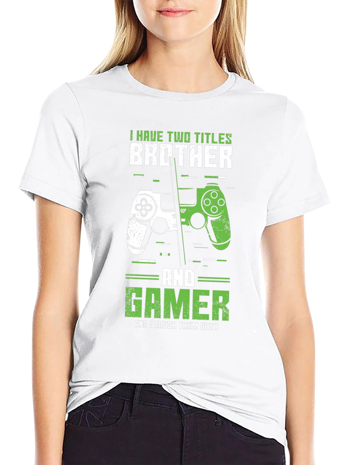 Brother & Gamer T-Shirt - Crush Them Both!