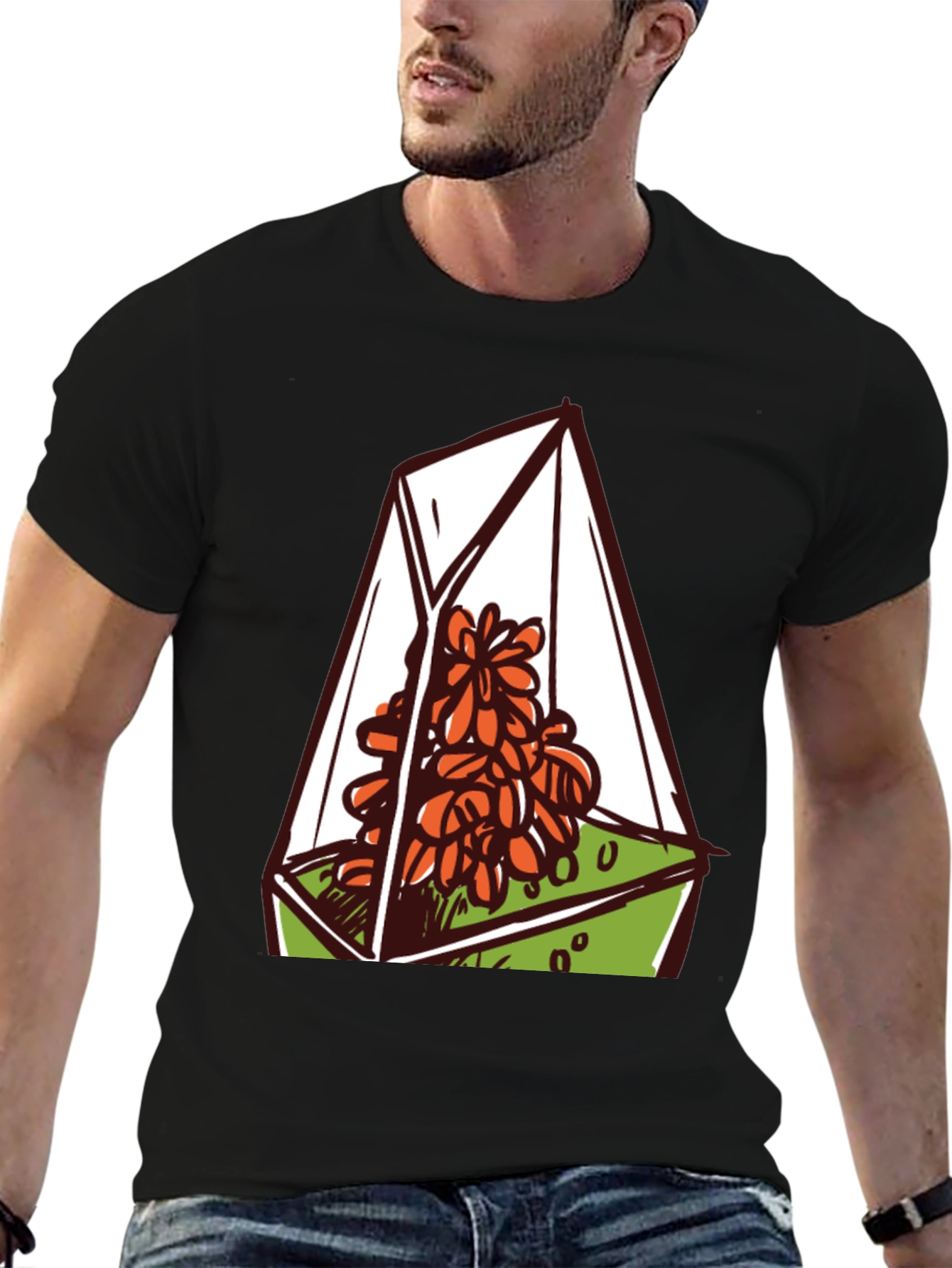 Terrarium Graphic Tee - Nature Lovers Black T-Shirt