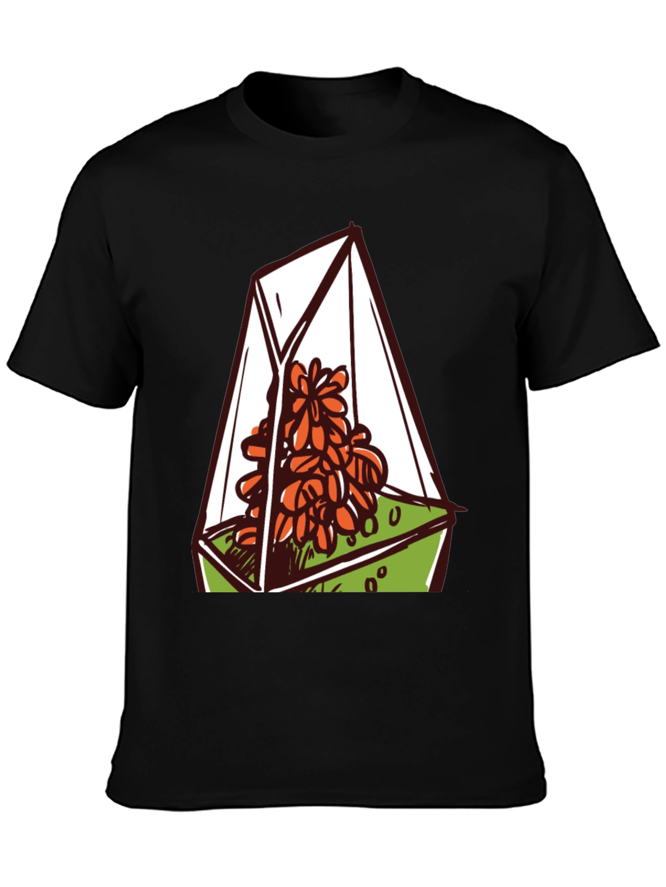 Terrarium Graphic Tee - Nature Lovers Black T-Shirt