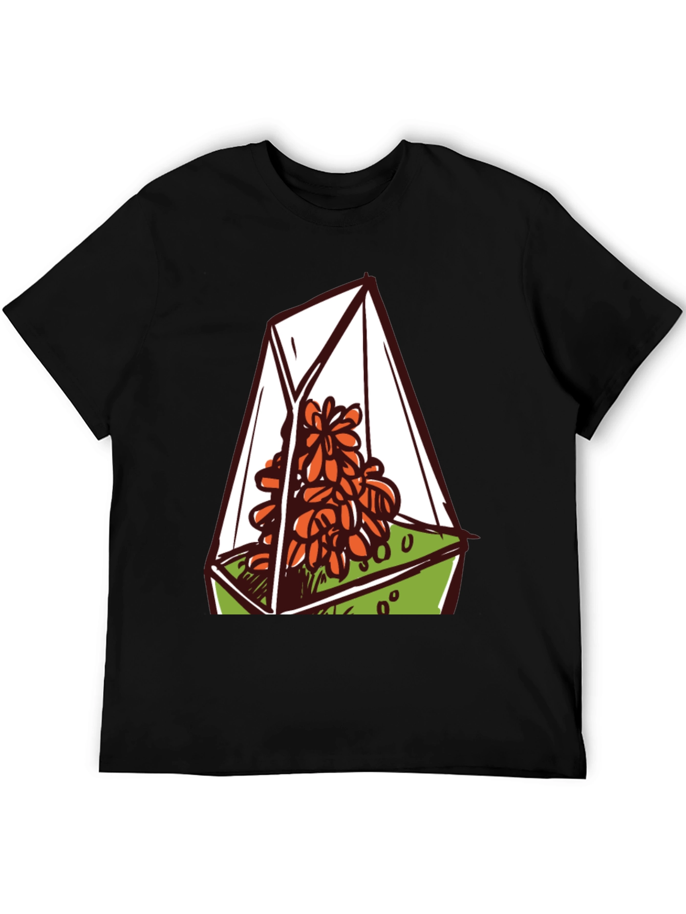 Terrarium Graphic Tee - Nature Lovers Black T-Shirt