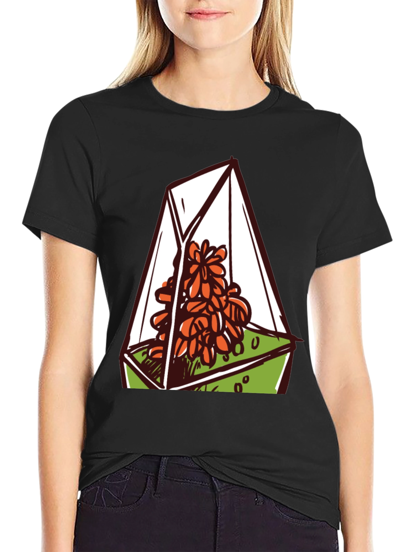 Terrarium Graphic Tee - Nature Lovers Black T-Shirt