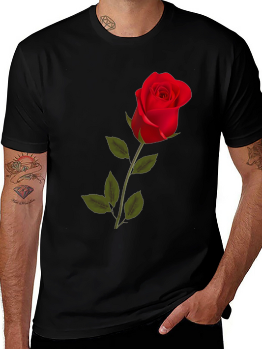 Rose Graphic T-Shirt | Classic Black Tee