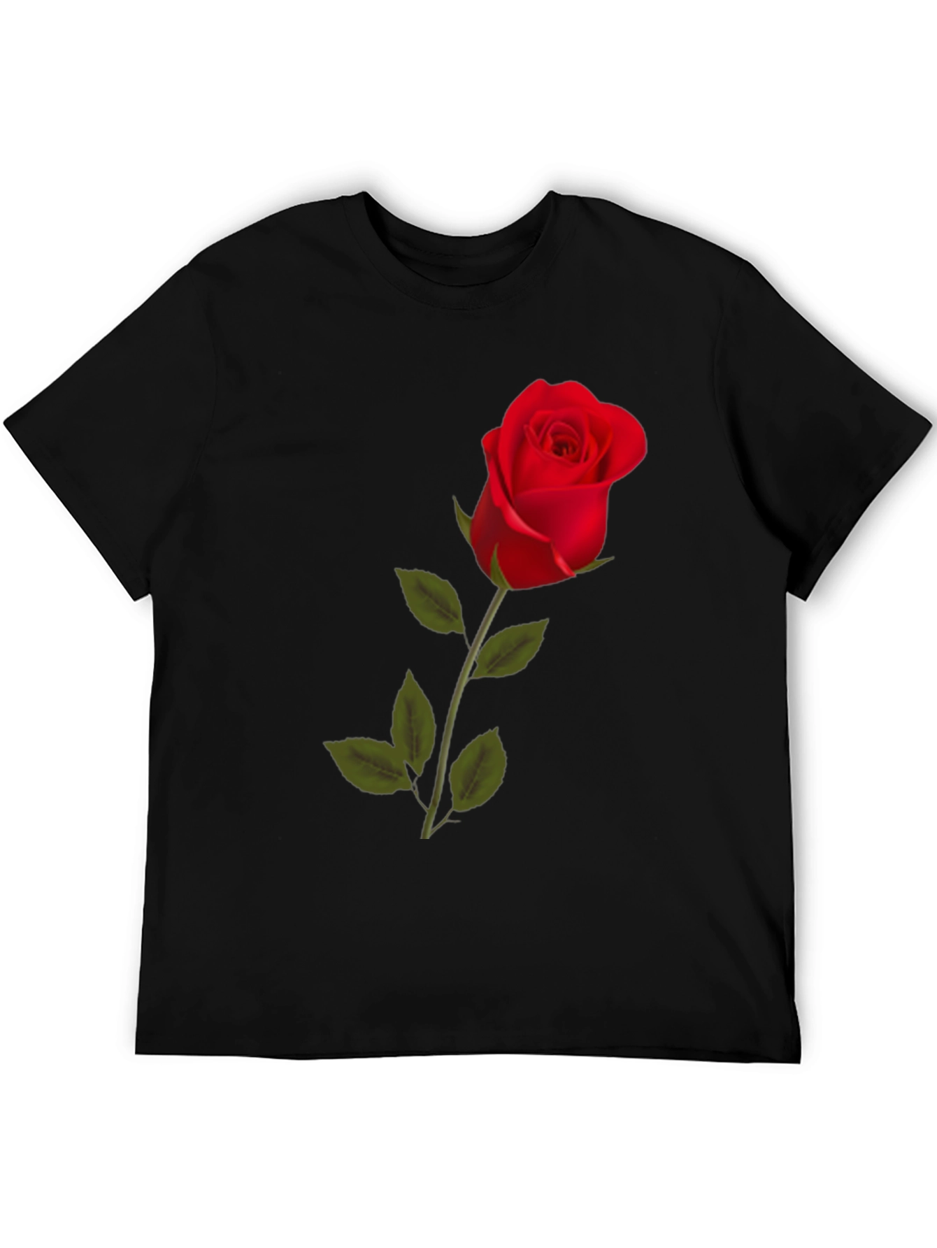 Rose Graphic T-Shirt | Classic Black Tee
