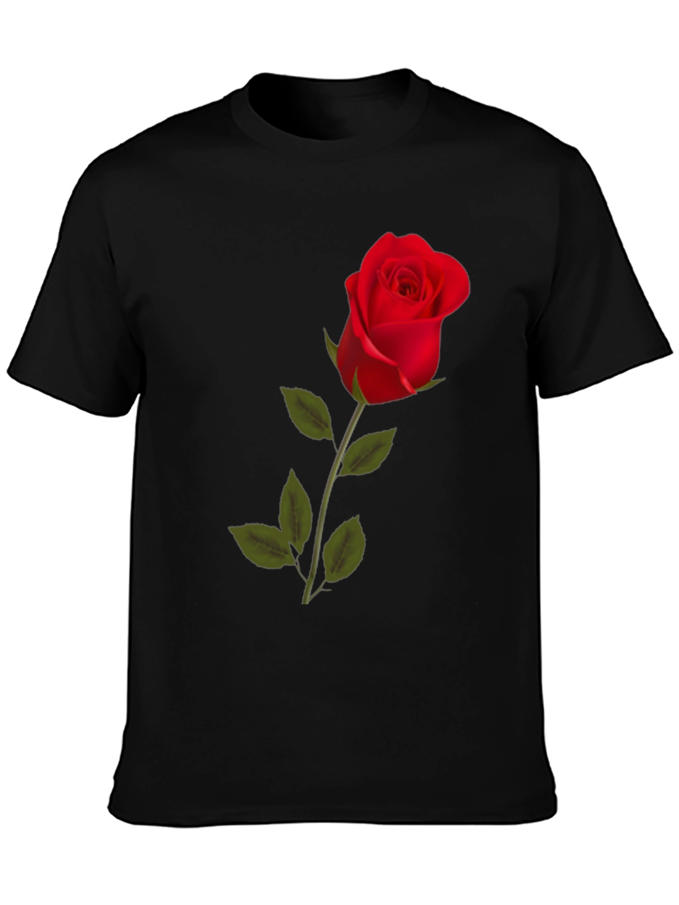 Rose Graphic T-Shirt | Classic Black Tee