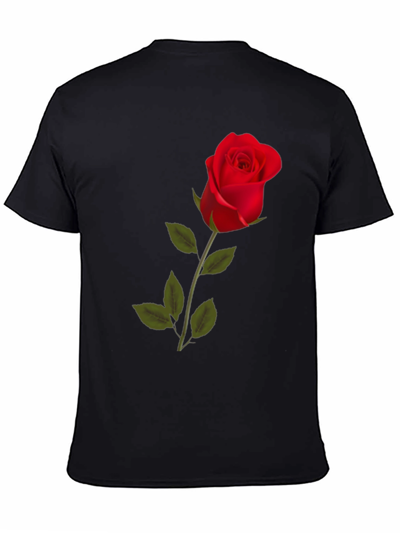 Rose Graphic T-Shirt | Classic Black Tee