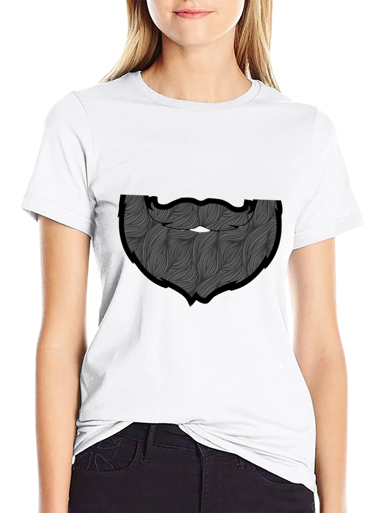 Bearded Man Graphic Tee - Black