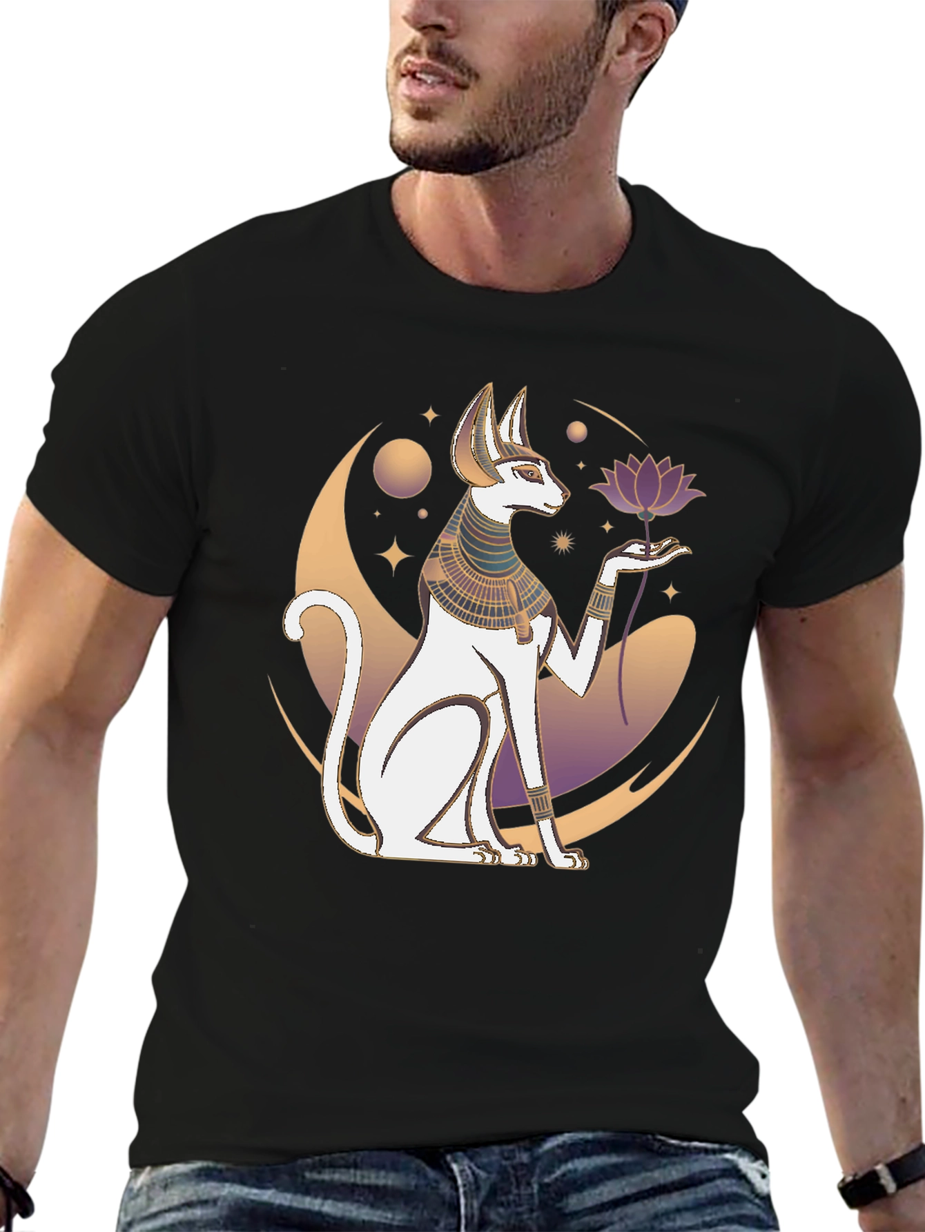 Egyptian Cat T-Shirt - Unique Graphic Tee