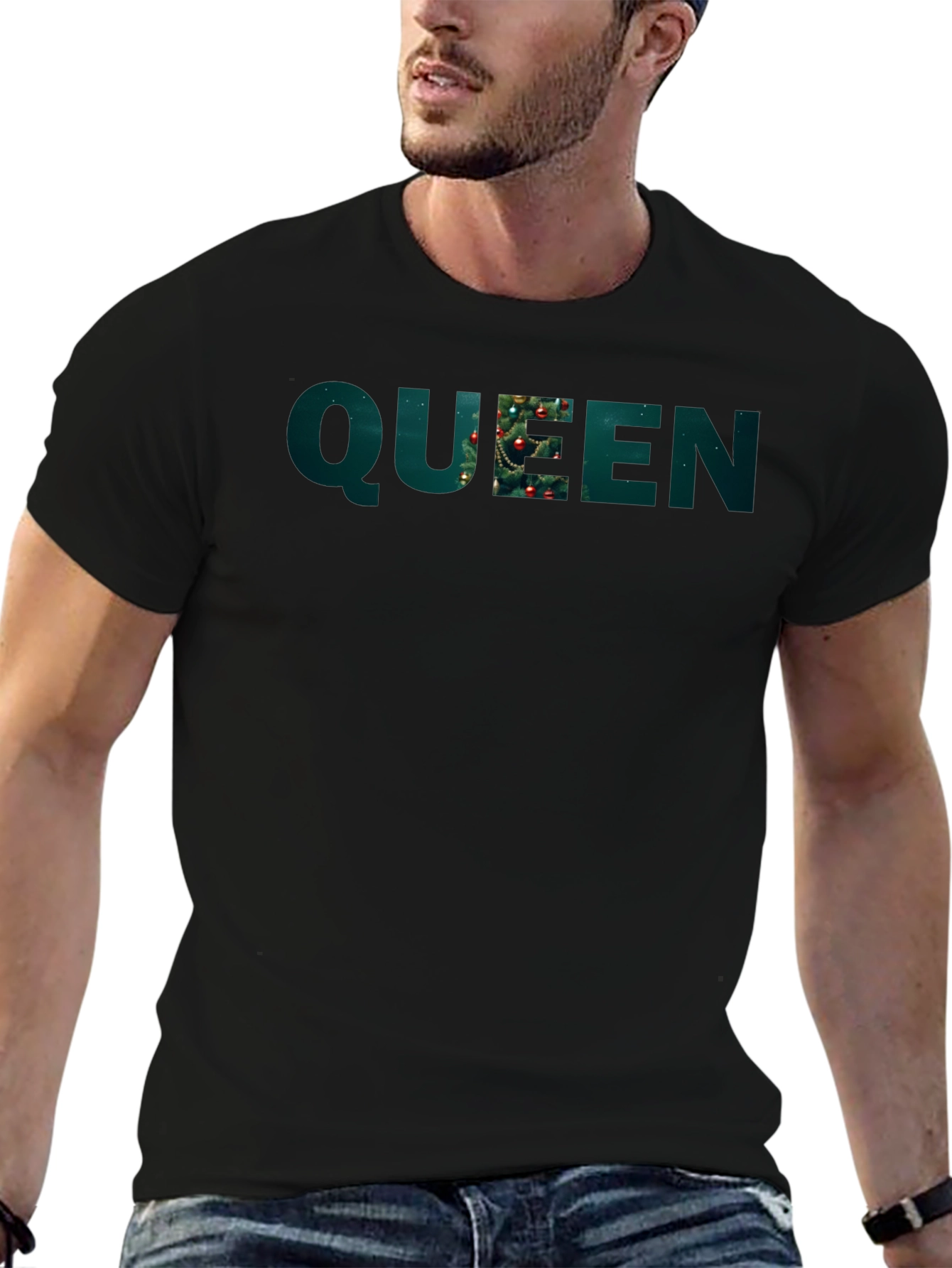 Christmas Queen Black Graphic Tee
