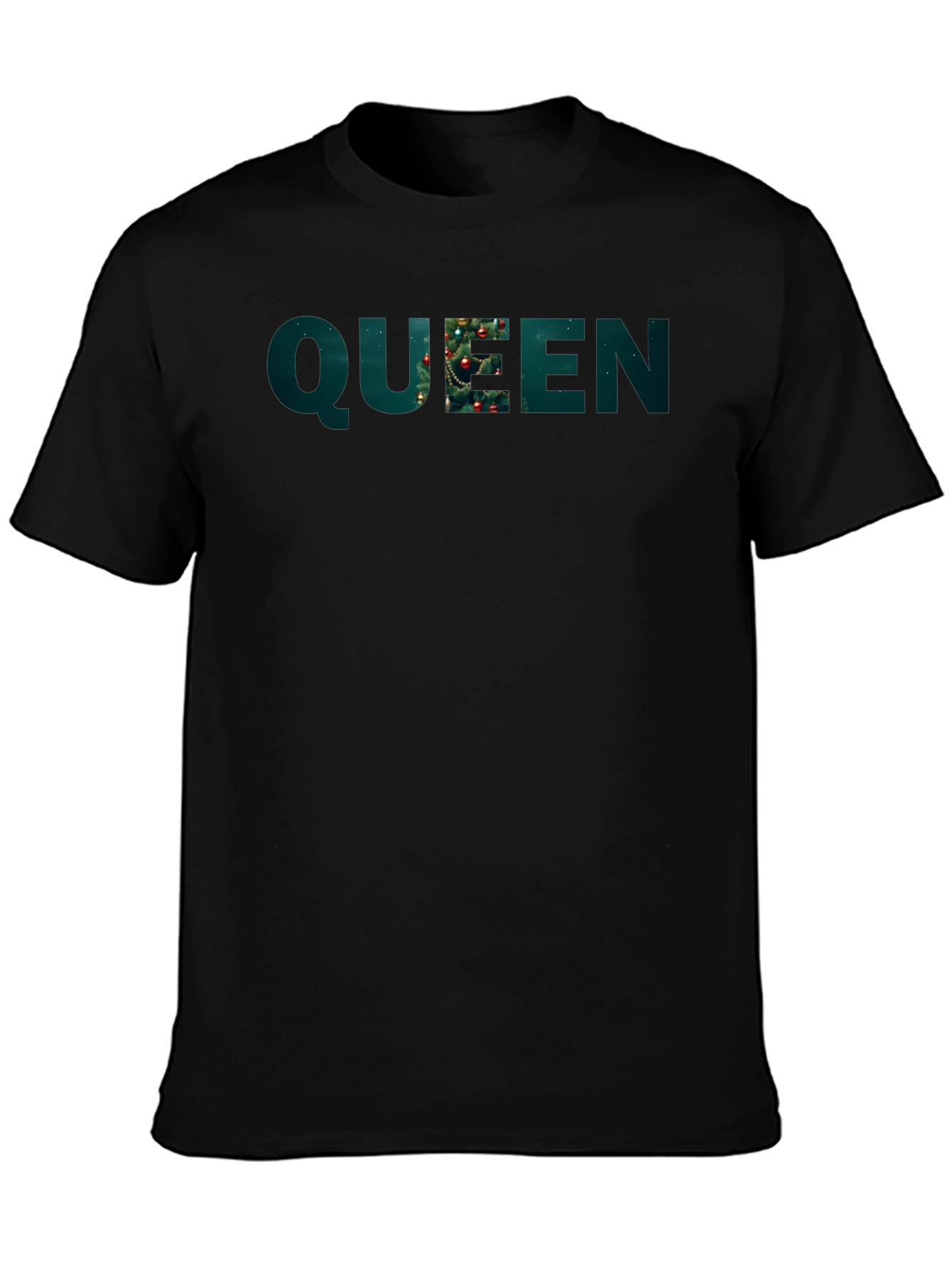 Christmas Queen Black Graphic Tee