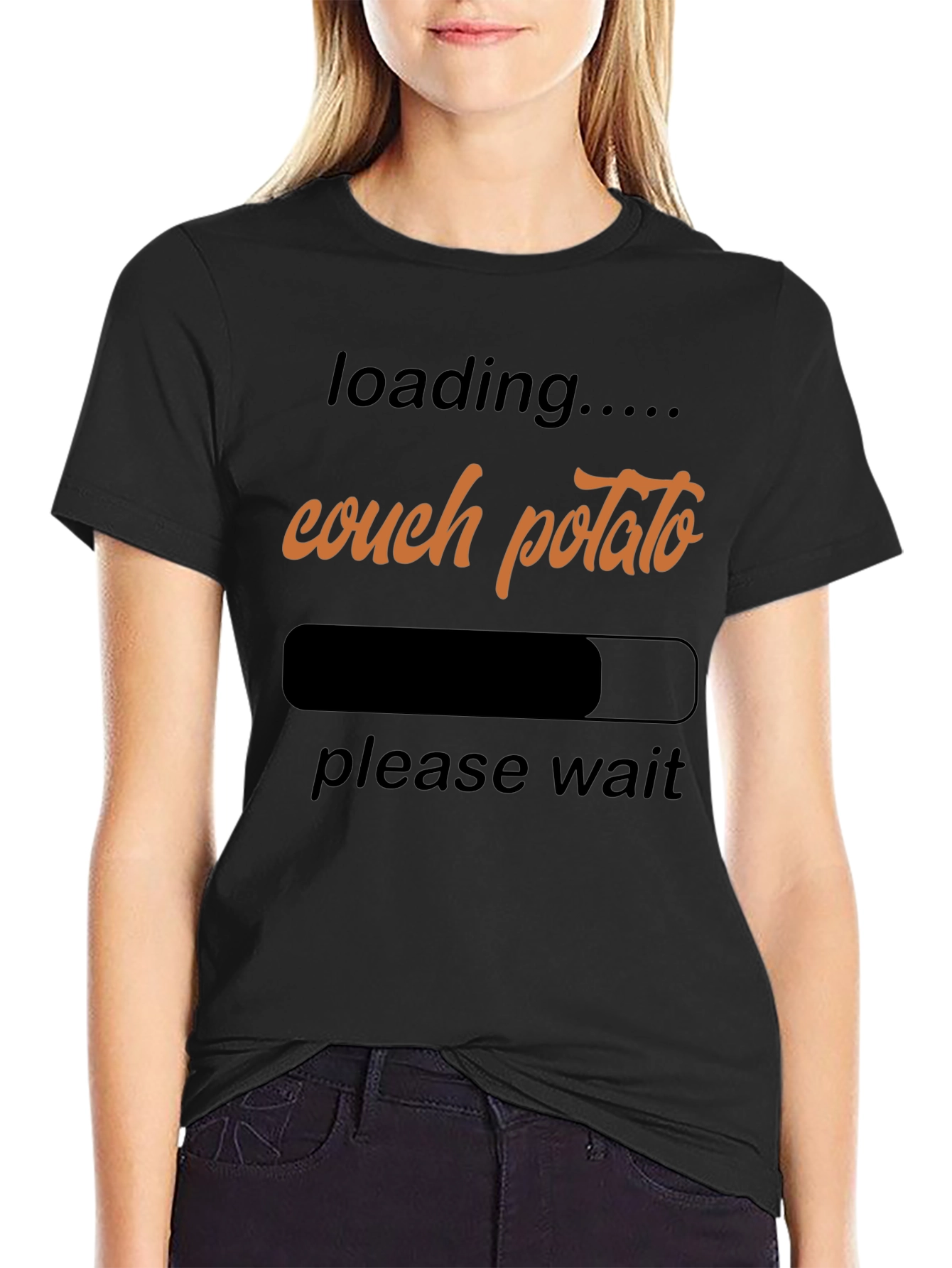Couch Potato Loading Funny Graphic Tee