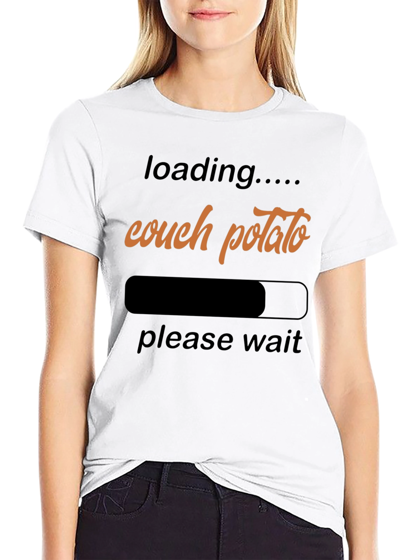 Couch Potato Loading Funny Graphic Tee