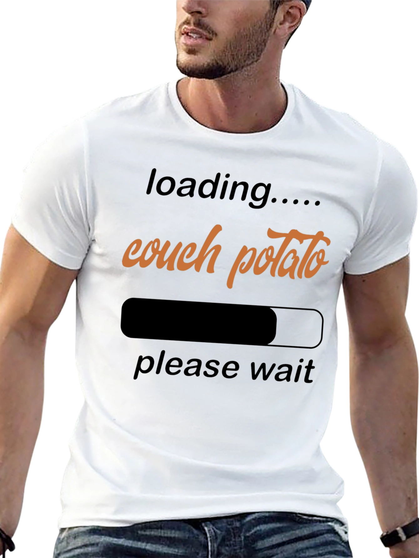 Couch Potato Loading Funny Graphic Tee