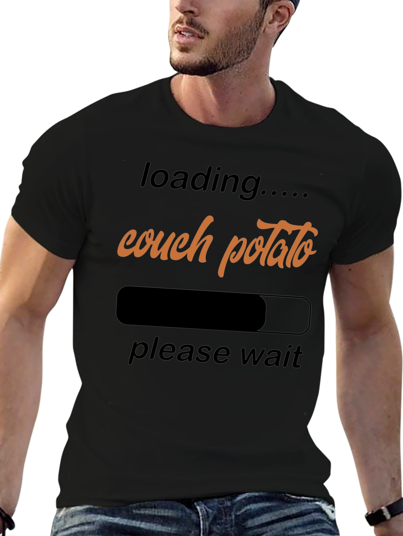 Couch Potato Loading Funny Graphic Tee