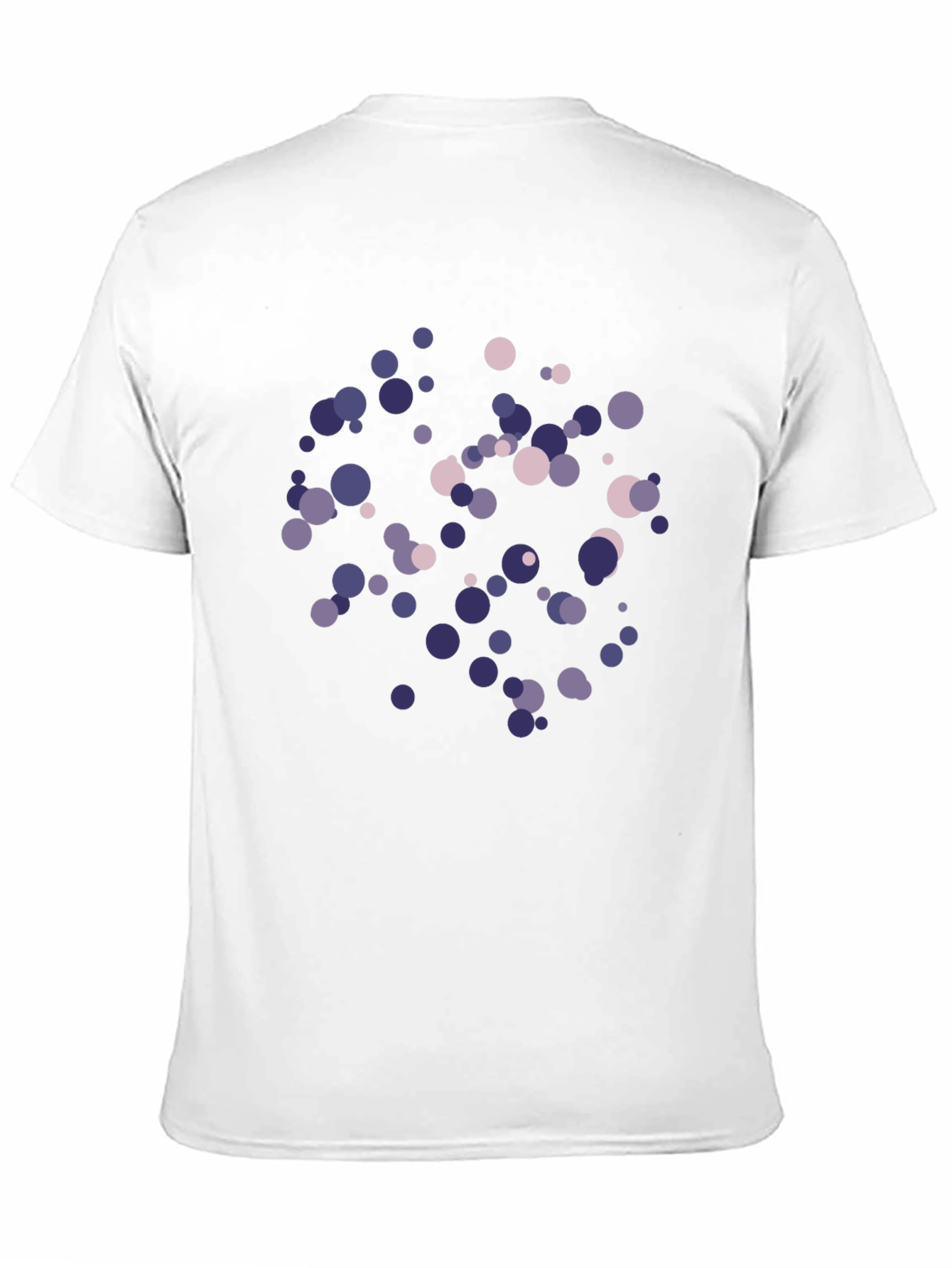 Abstract Polka Dot Print Black T-Shirt