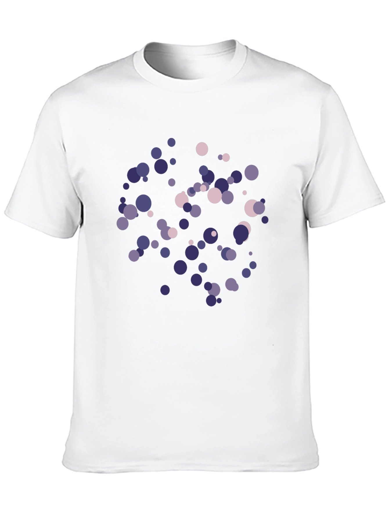 Abstract Polka Dot Print Black T-Shirt