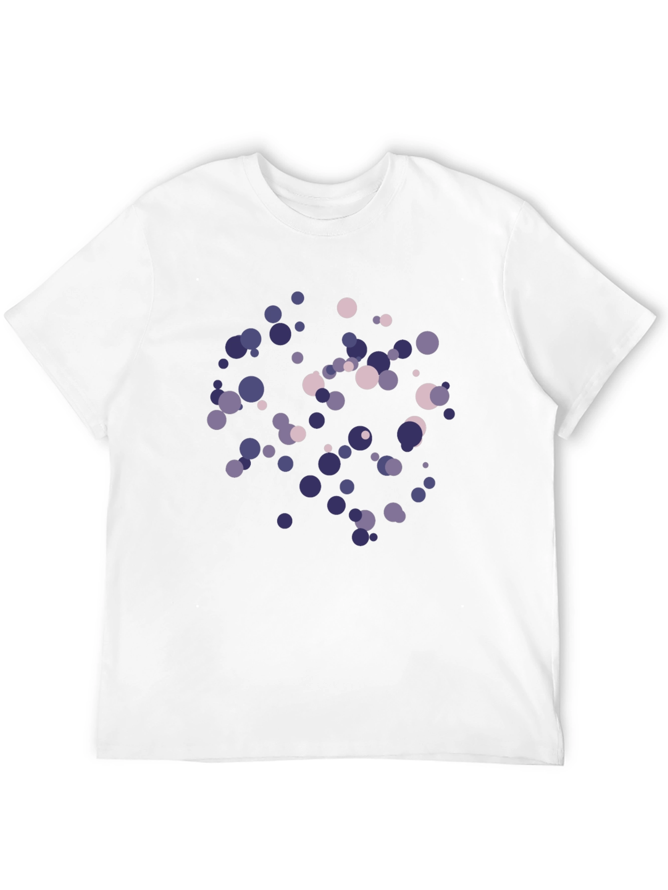 Abstract Polka Dot Print Black T-Shirt