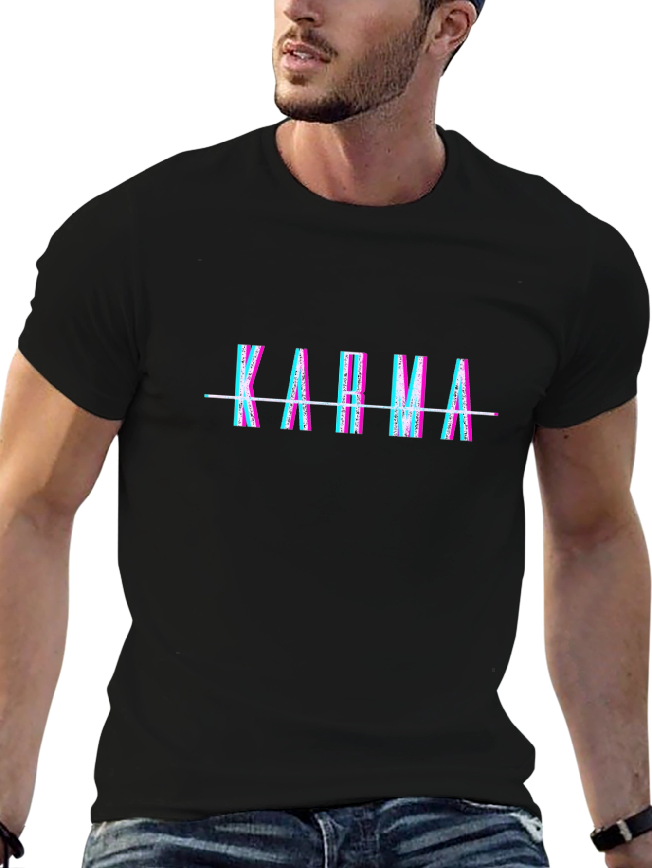Karma Glitch T-Shirt - Stylish Graphic Tee