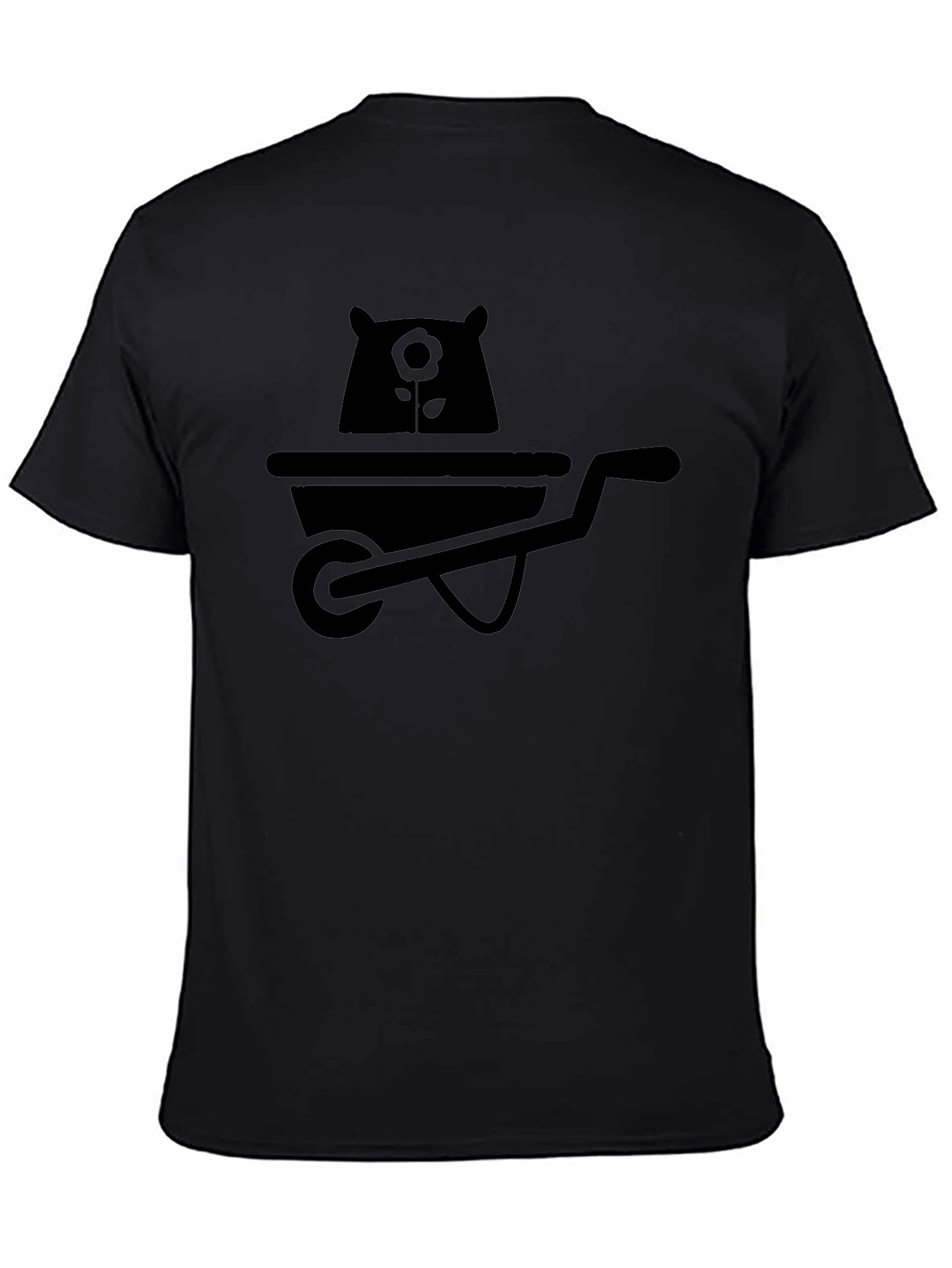 Bear in Wheelbarrow Graphic Tee - Black