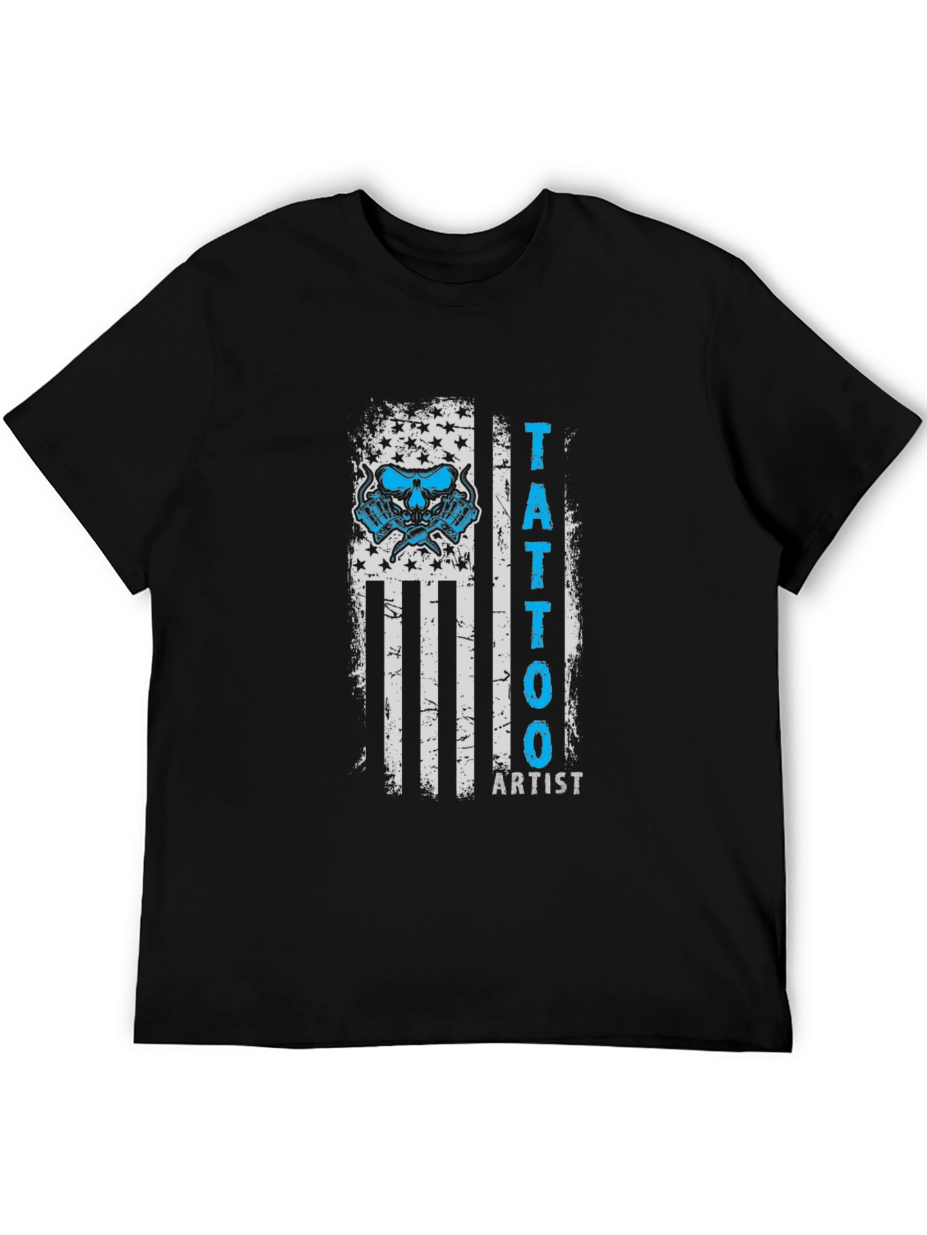 Tattoo Artist USA Flag Graphic Tee - Black