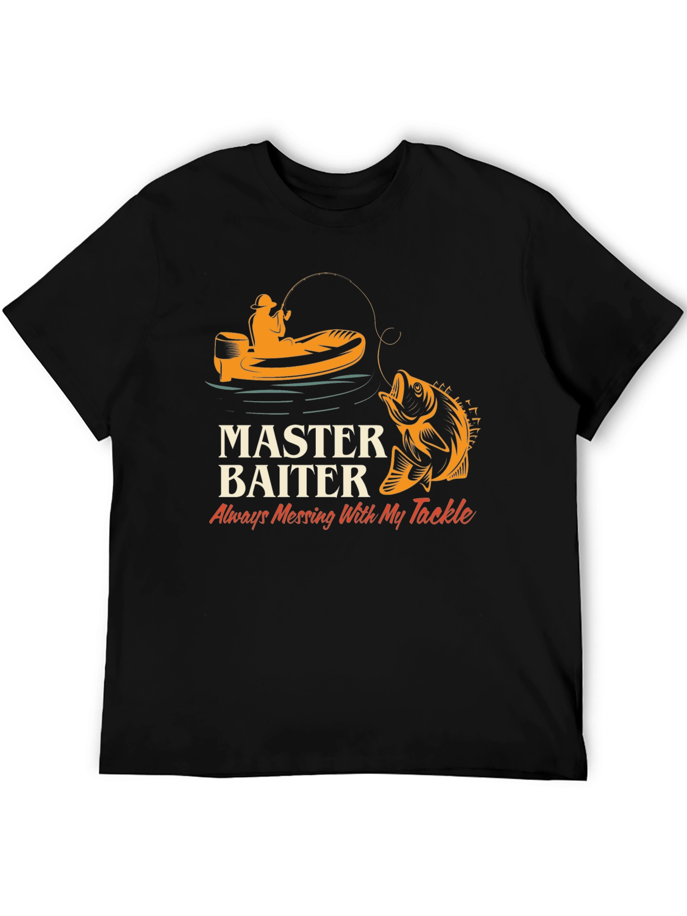 Master Baiter Funny Fishing Graphic T-Shirt