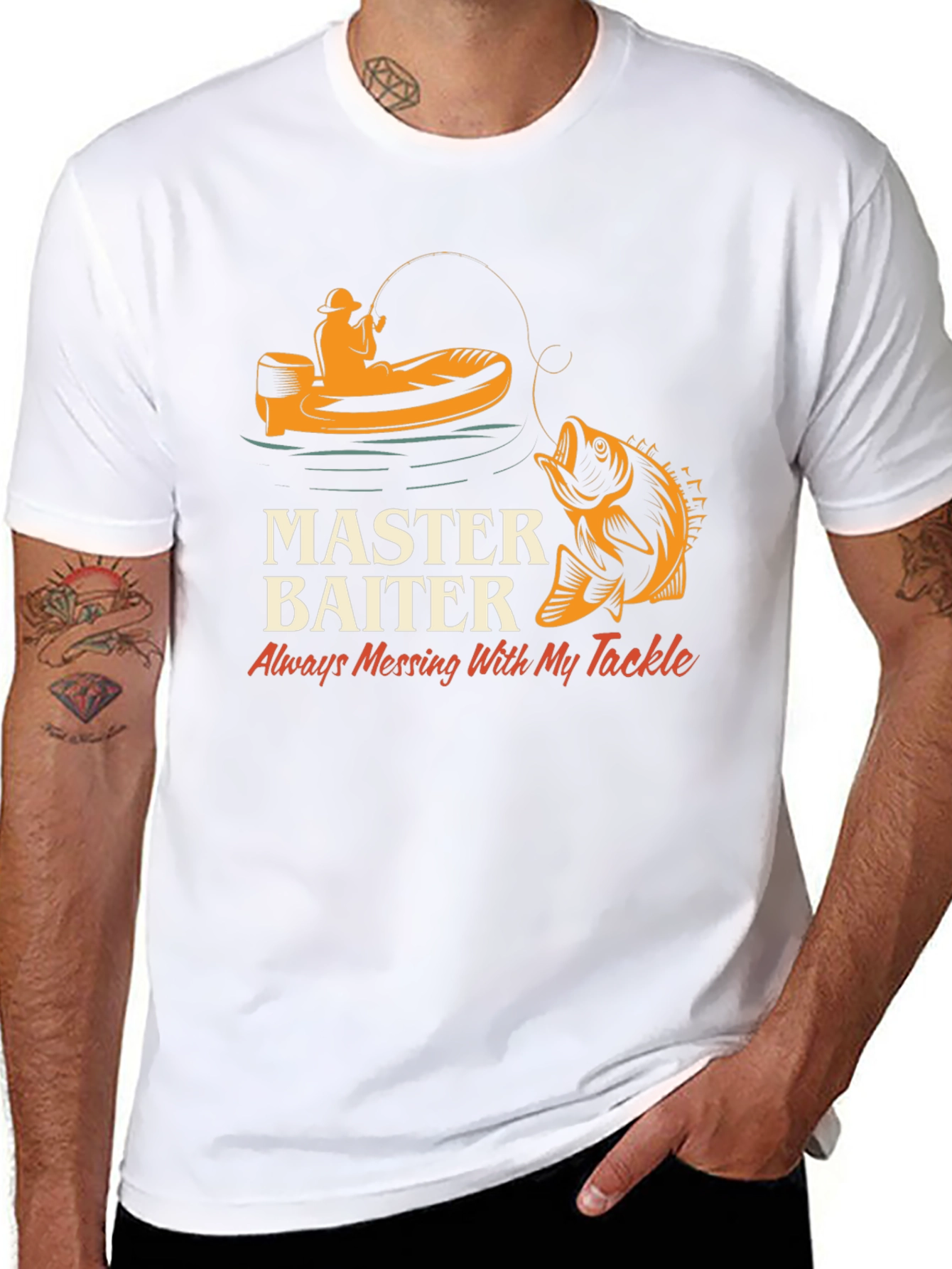 Master Baiter Funny Fishing Graphic T-Shirt