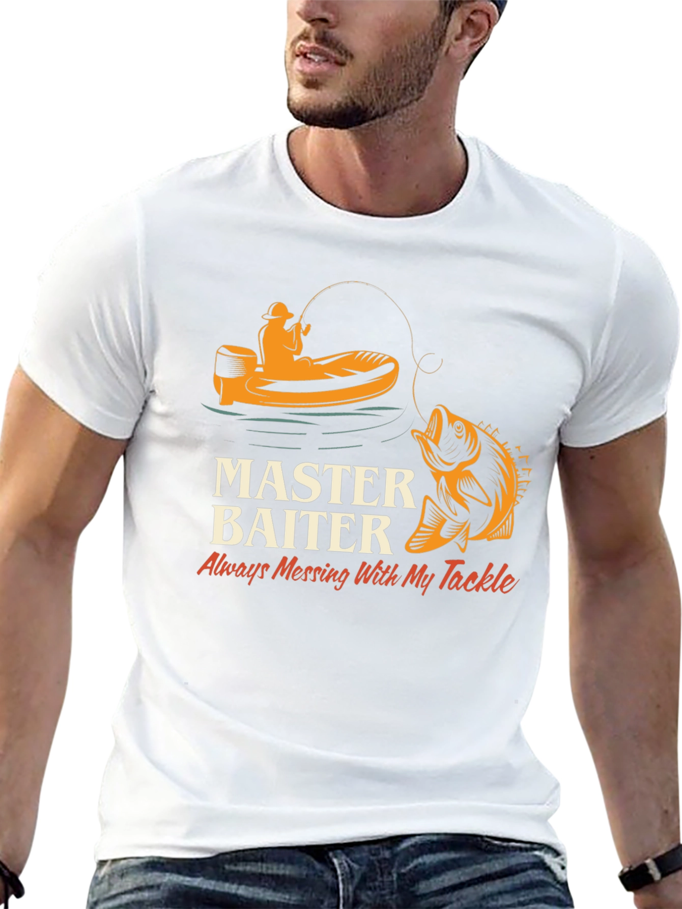 Master Baiter Funny Fishing Graphic T-Shirt