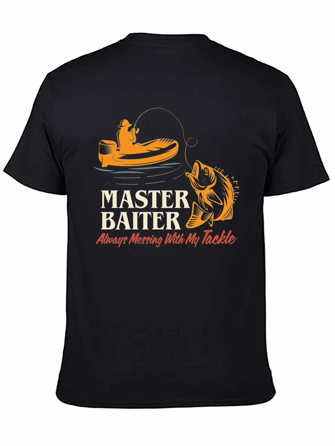 Master Baiter Funny Fishing Graphic T-Shirt