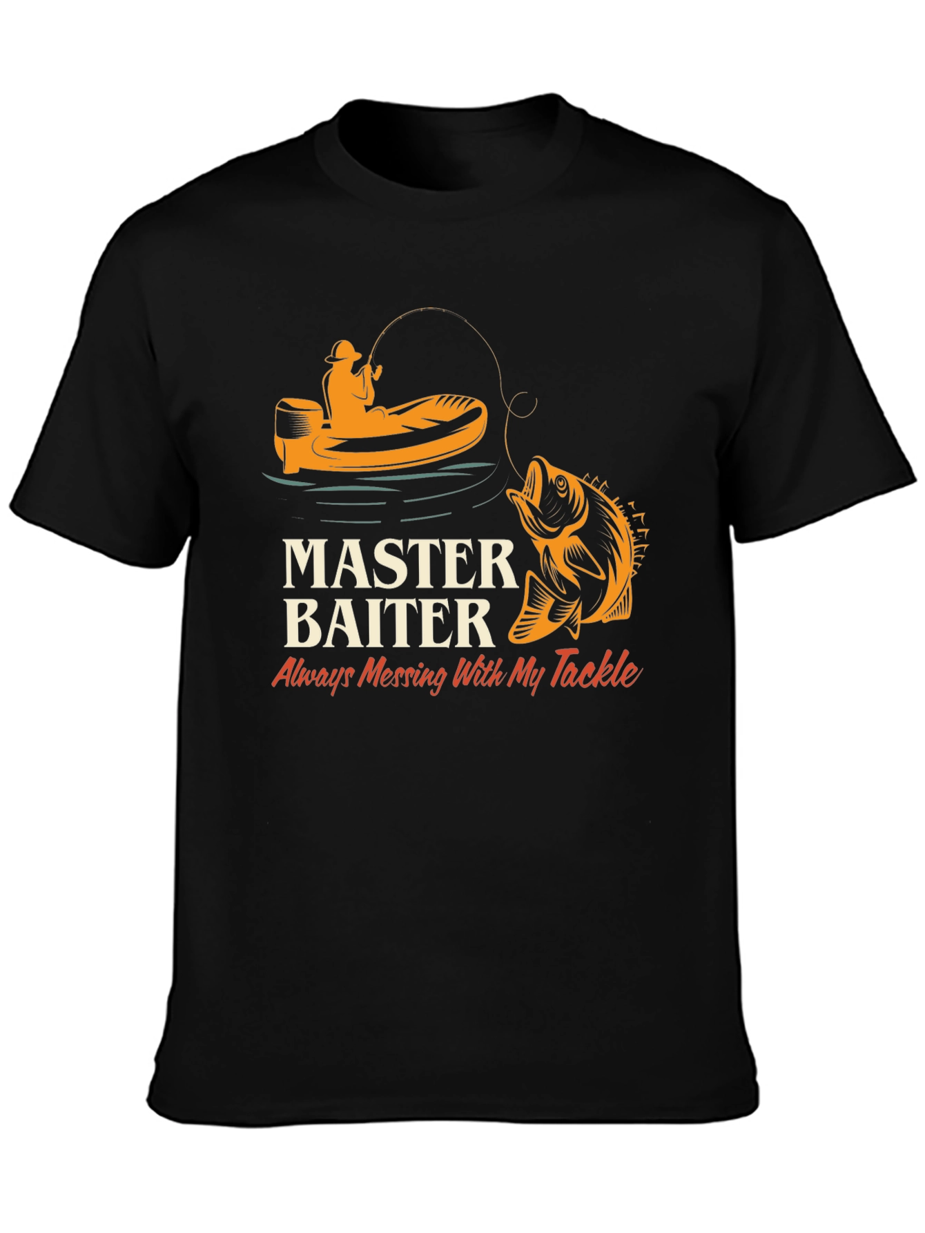Master Baiter Funny Fishing Graphic T-Shirt