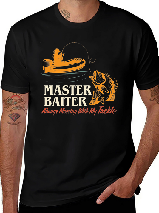 Master Baiter Funny Fishing Graphic T-Shirt