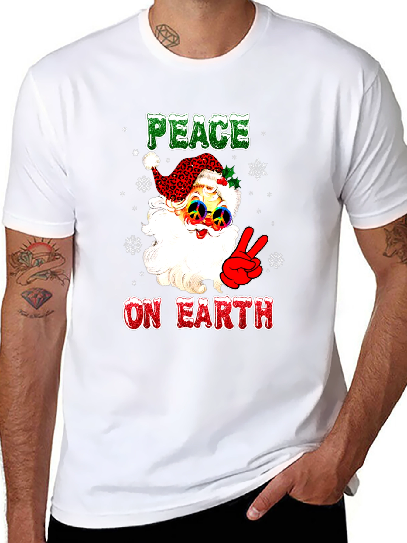 Peace on Earth Santa Graphic Tee