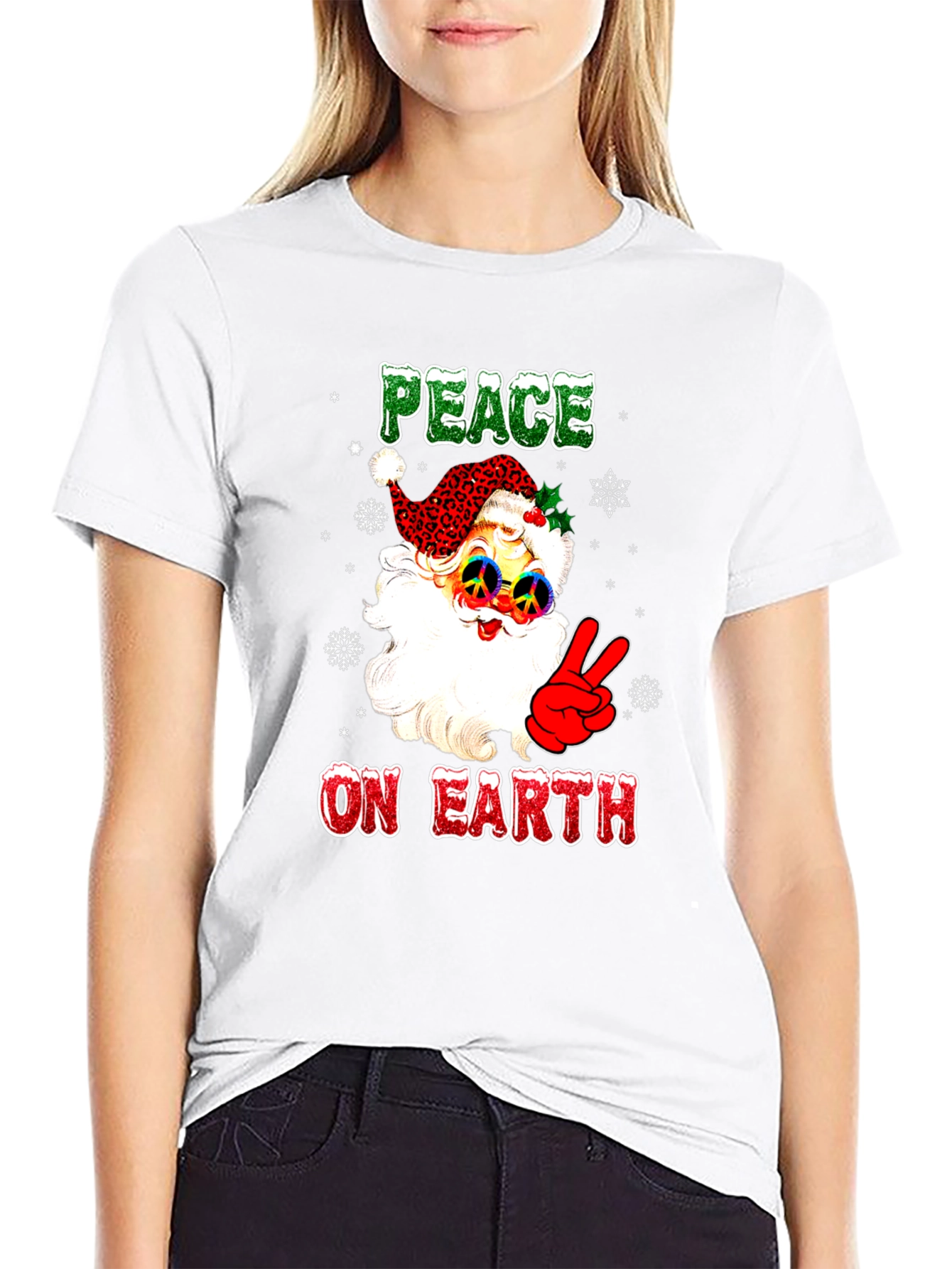 Peace on Earth Santa Graphic Tee