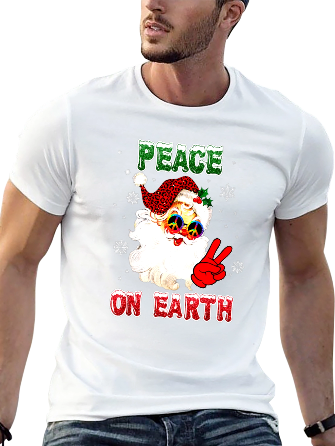 Peace on Earth Santa Graphic Tee