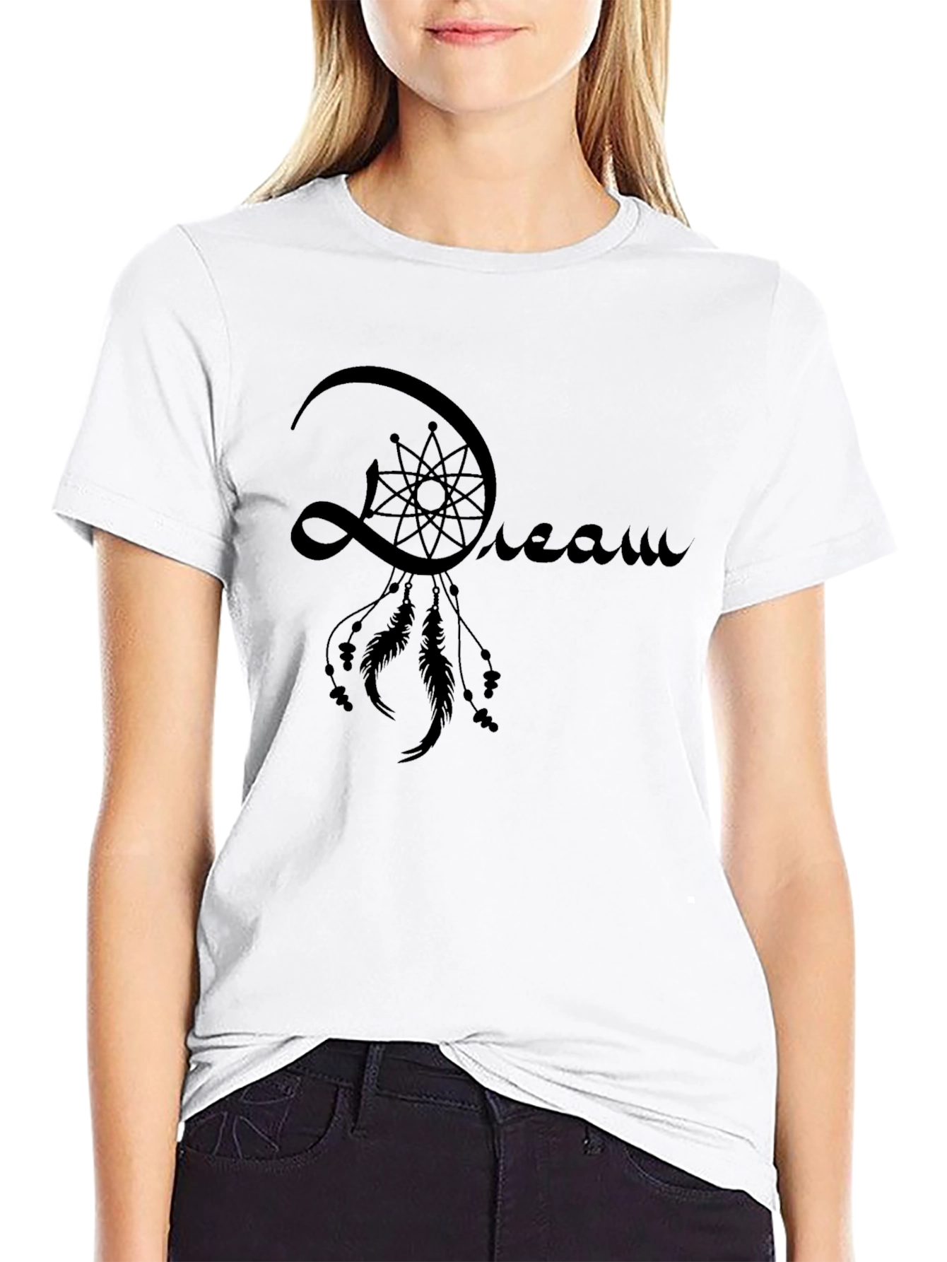 Dream Catcher Graphic Black T-Shirt