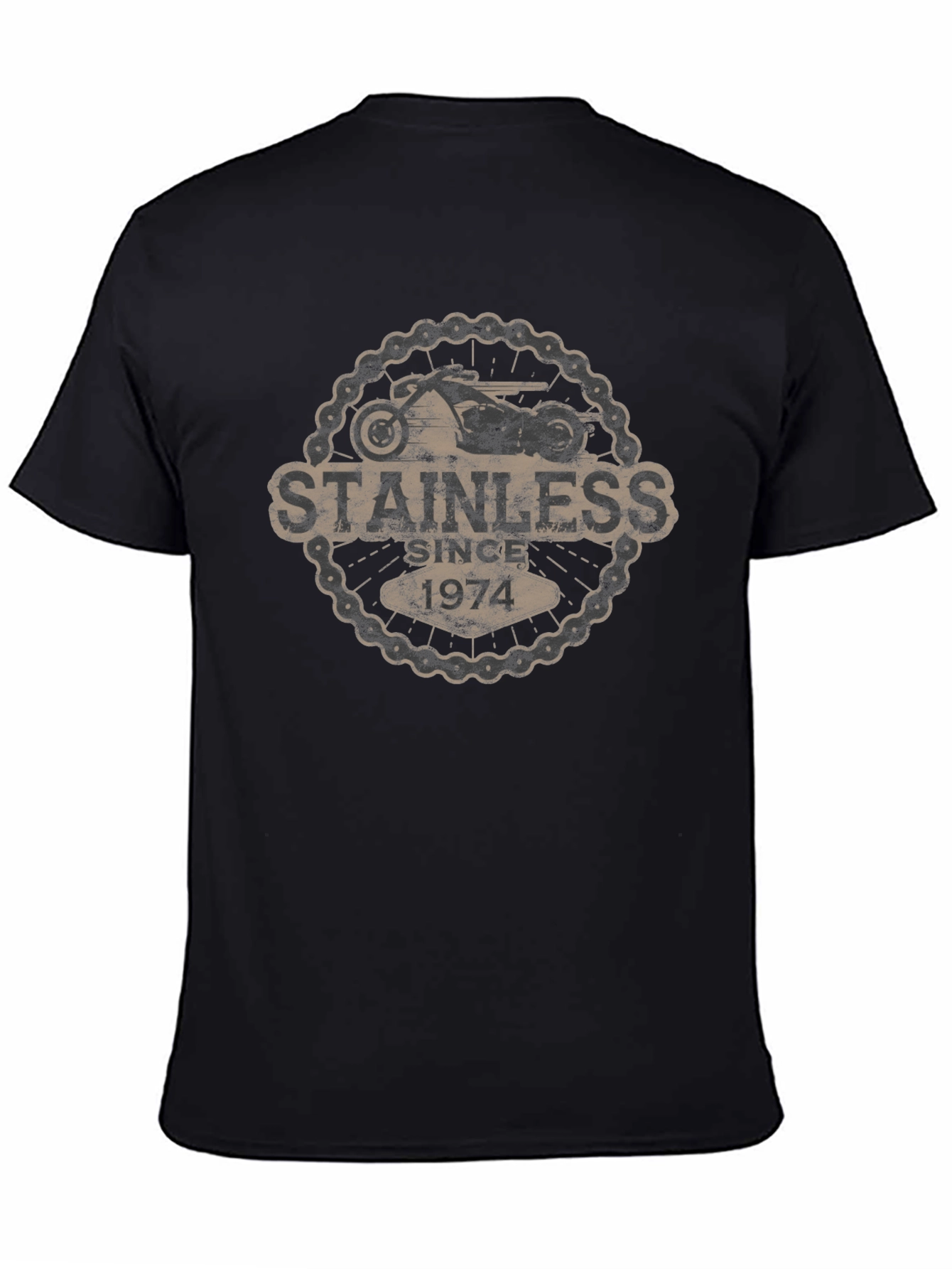 Stainless Since 1974 Black Graphic Tee