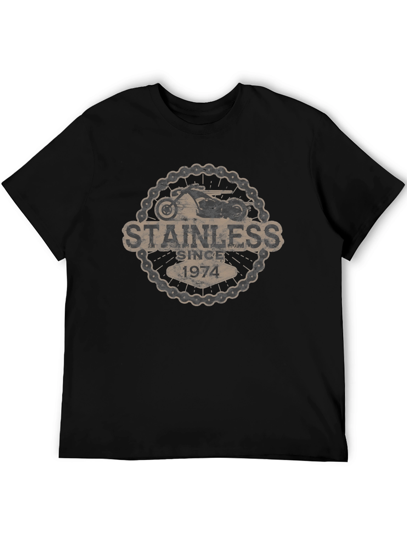Stainless Since 1974 Black Graphic Tee