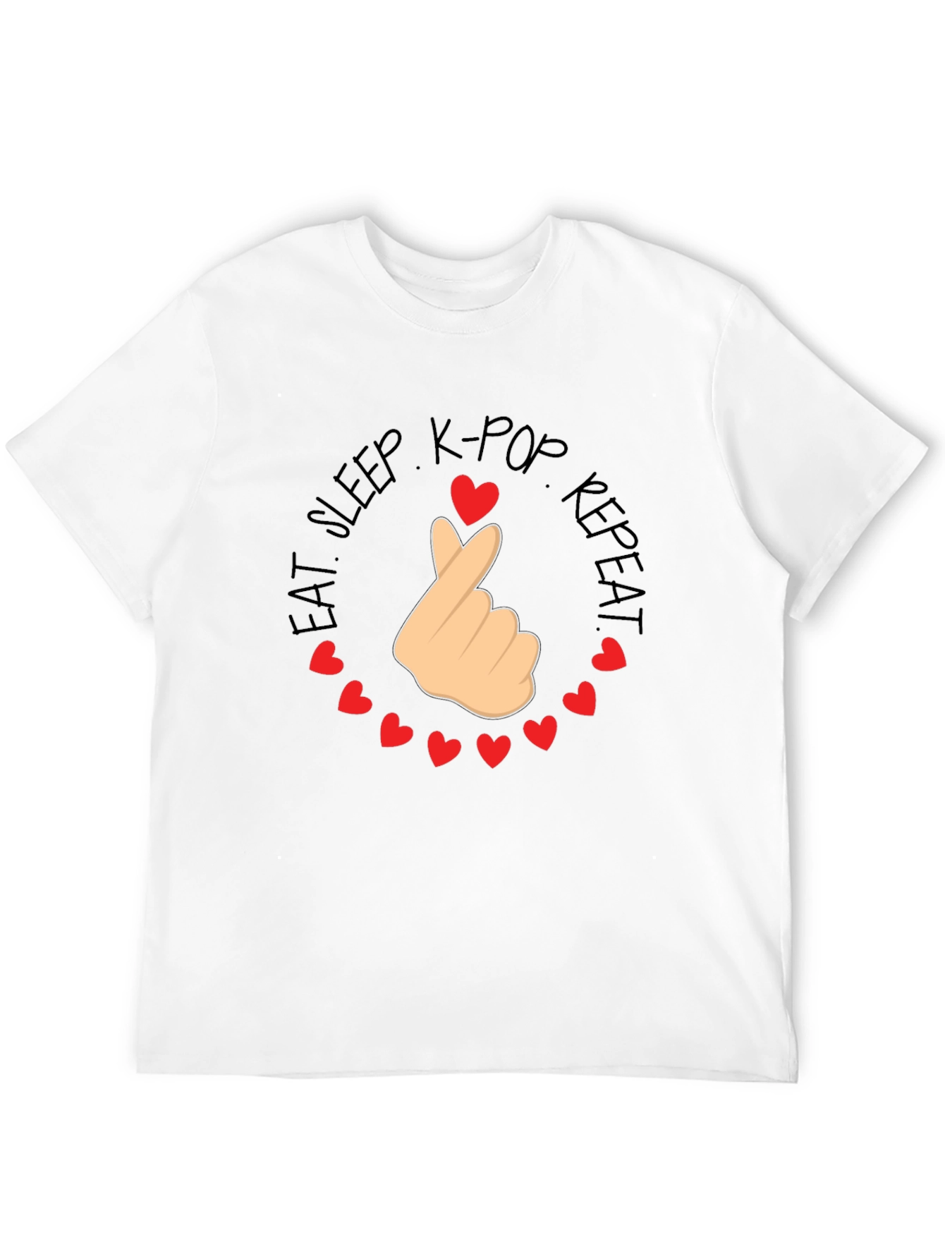 K-Pop Love Tee - Eat Sleep K-Pop Repeat T-Shirt