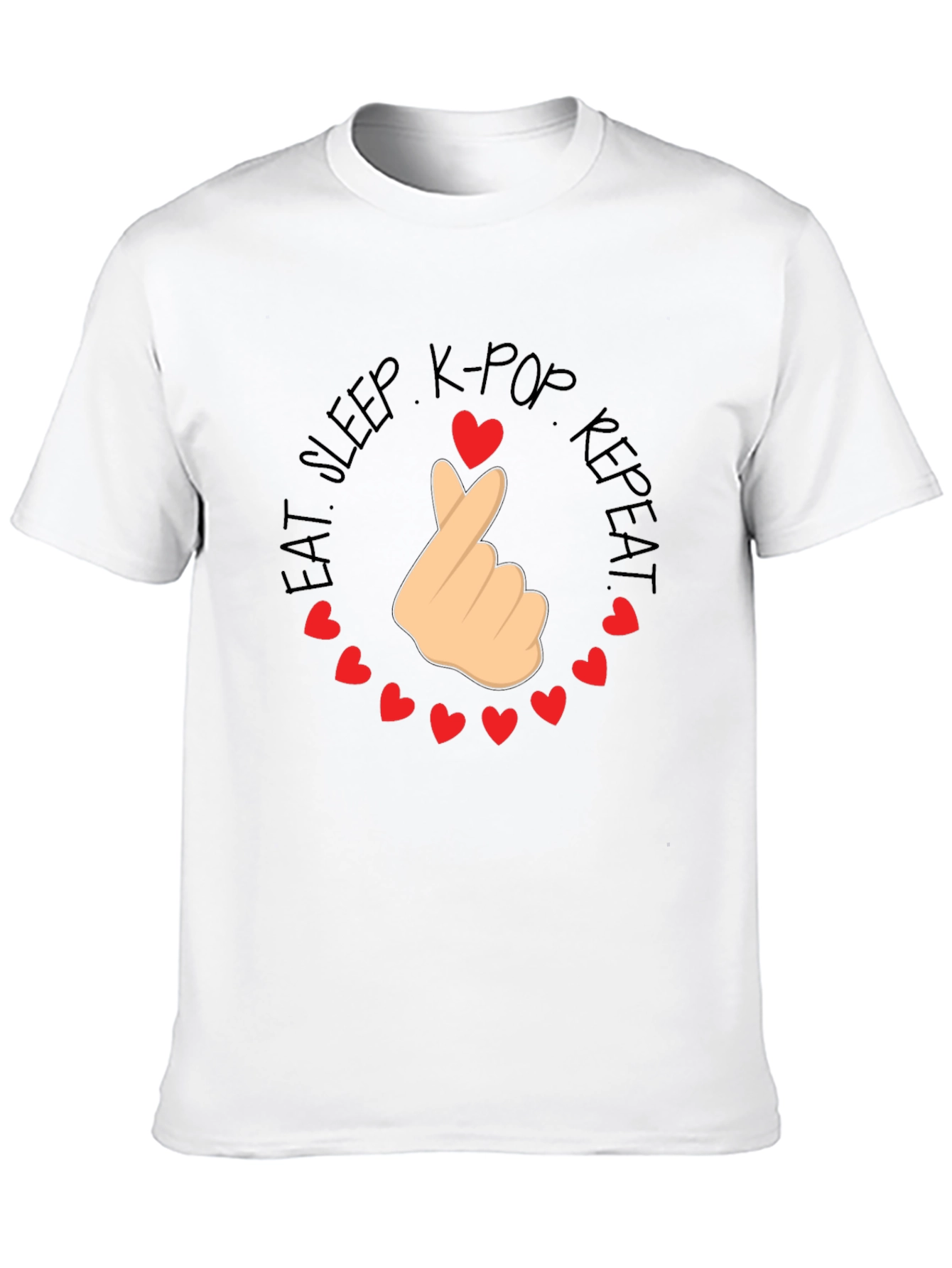 K-Pop Love Tee - Eat Sleep K-Pop Repeat T-Shirt