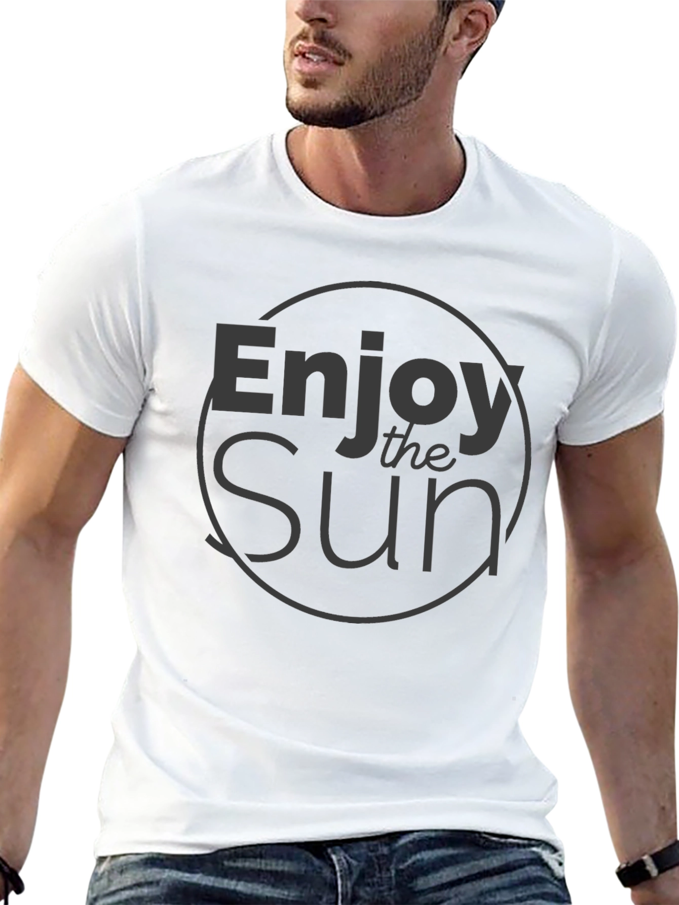 Enjoy the Sun Black Graphic Tee