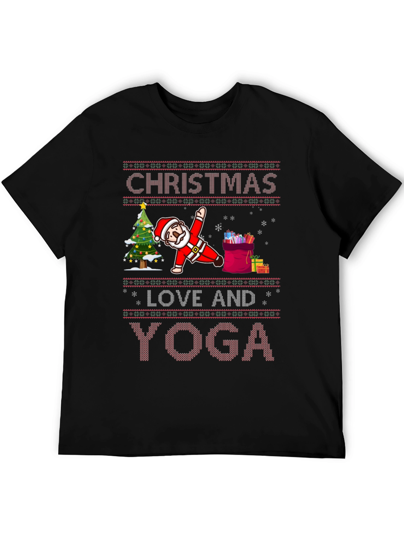 Christmas Yoga Santa T-Shirt