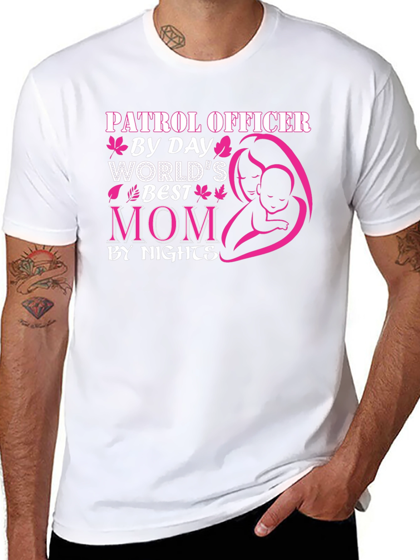 Patrol Officer Mom T-Shirt - Day & Night Hero!