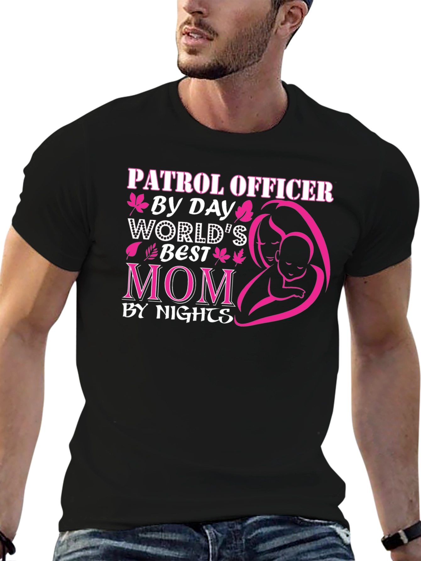 Patrol Officer Mom T-Shirt - Day & Night Hero!