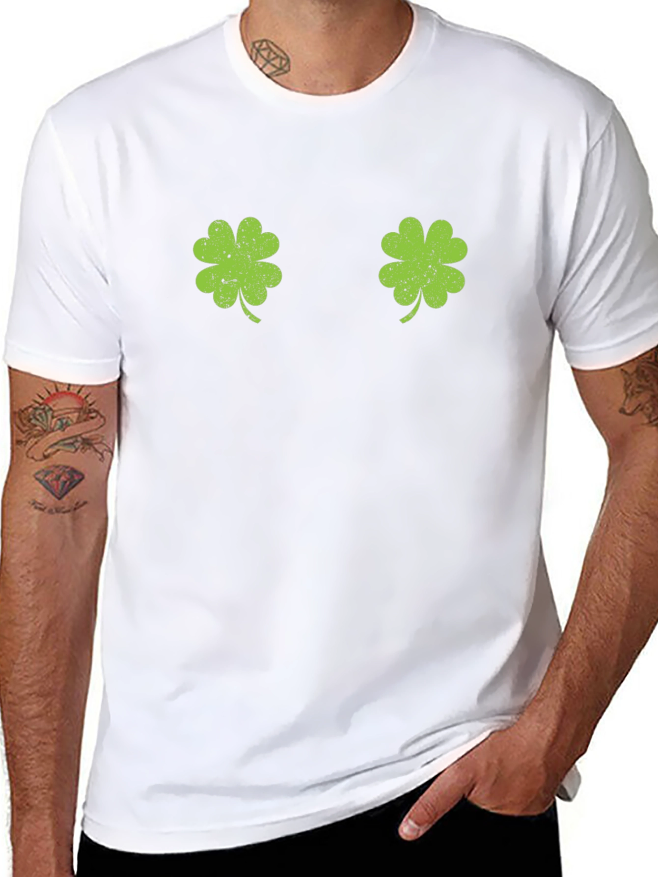 Shamrock T-Shirt Funny St. Patricks Day Tee