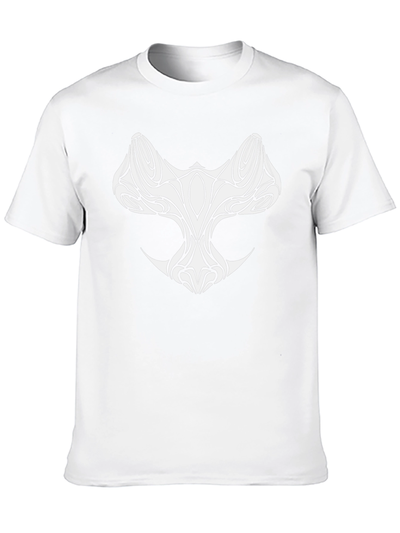 Tribal Style Graphic Tee - Black Cotton Shirt