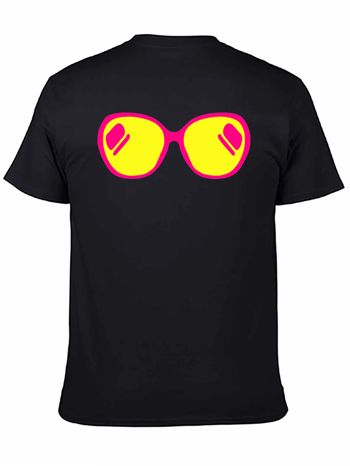 Retro Sunglasses Graphic Tee - Stylish Black T-Shirt