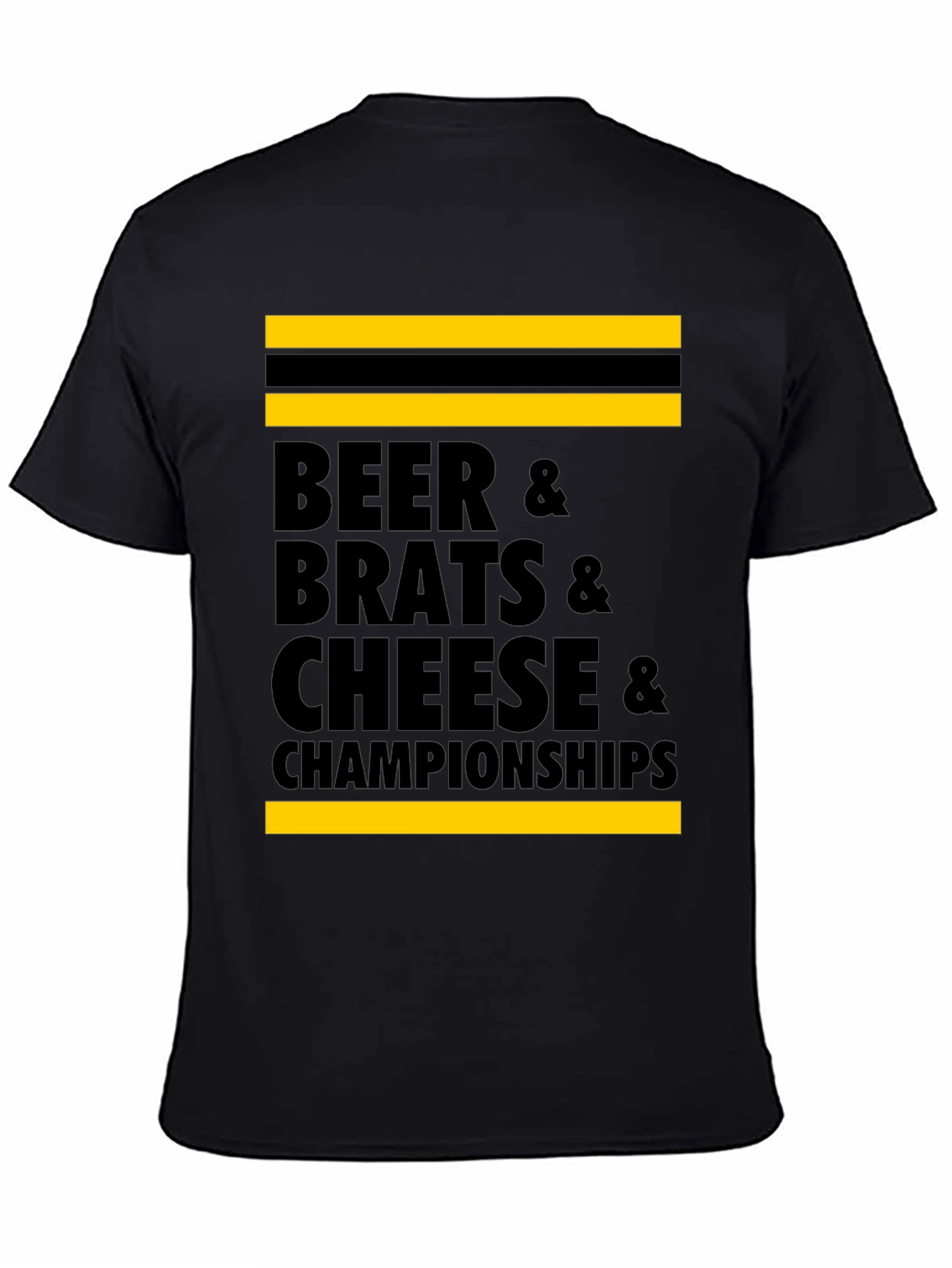 Beer Brats Cheese and Championships Graphic Tee