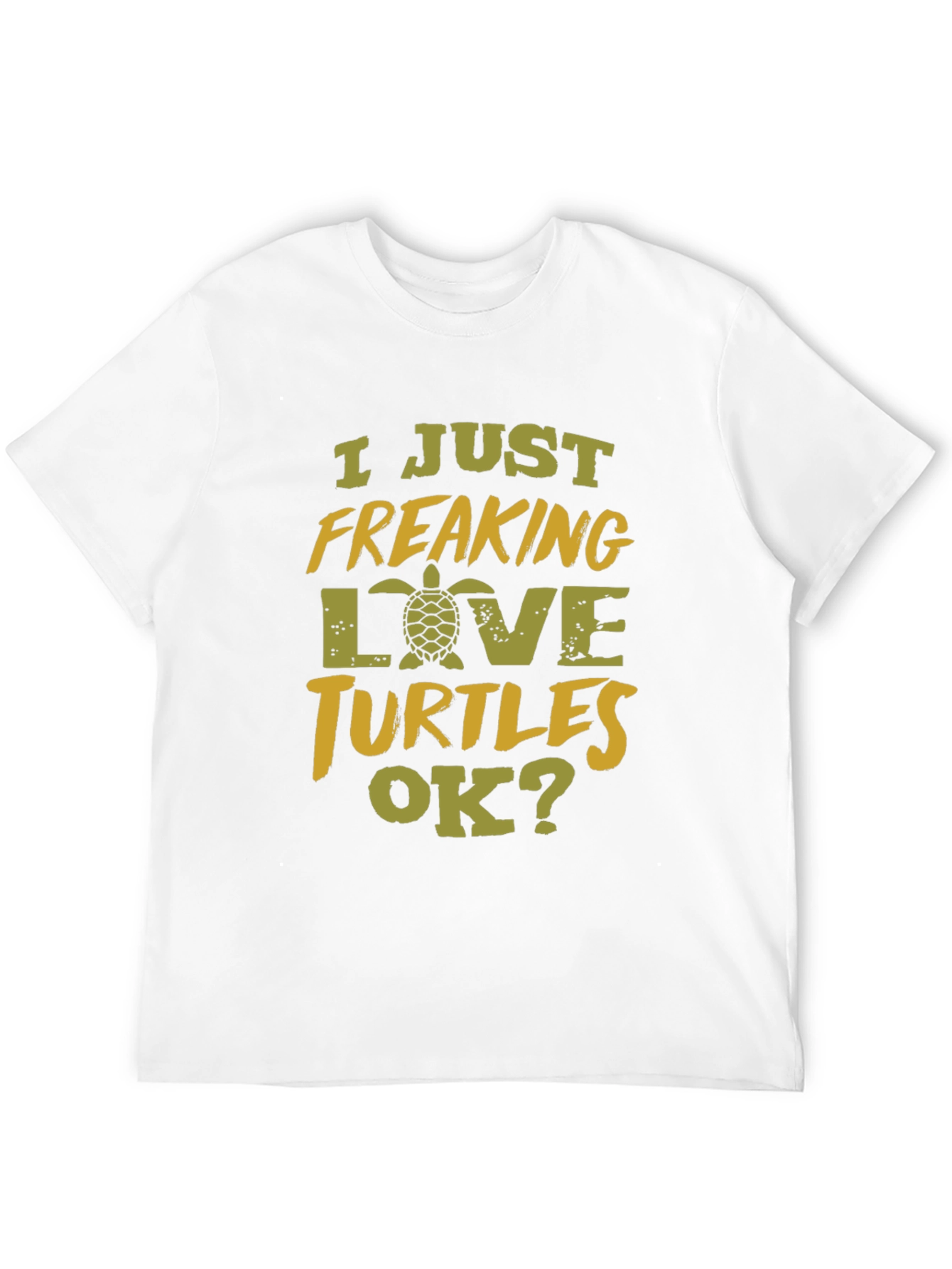 I Just Freaking Love Turtles Black T-Shirt