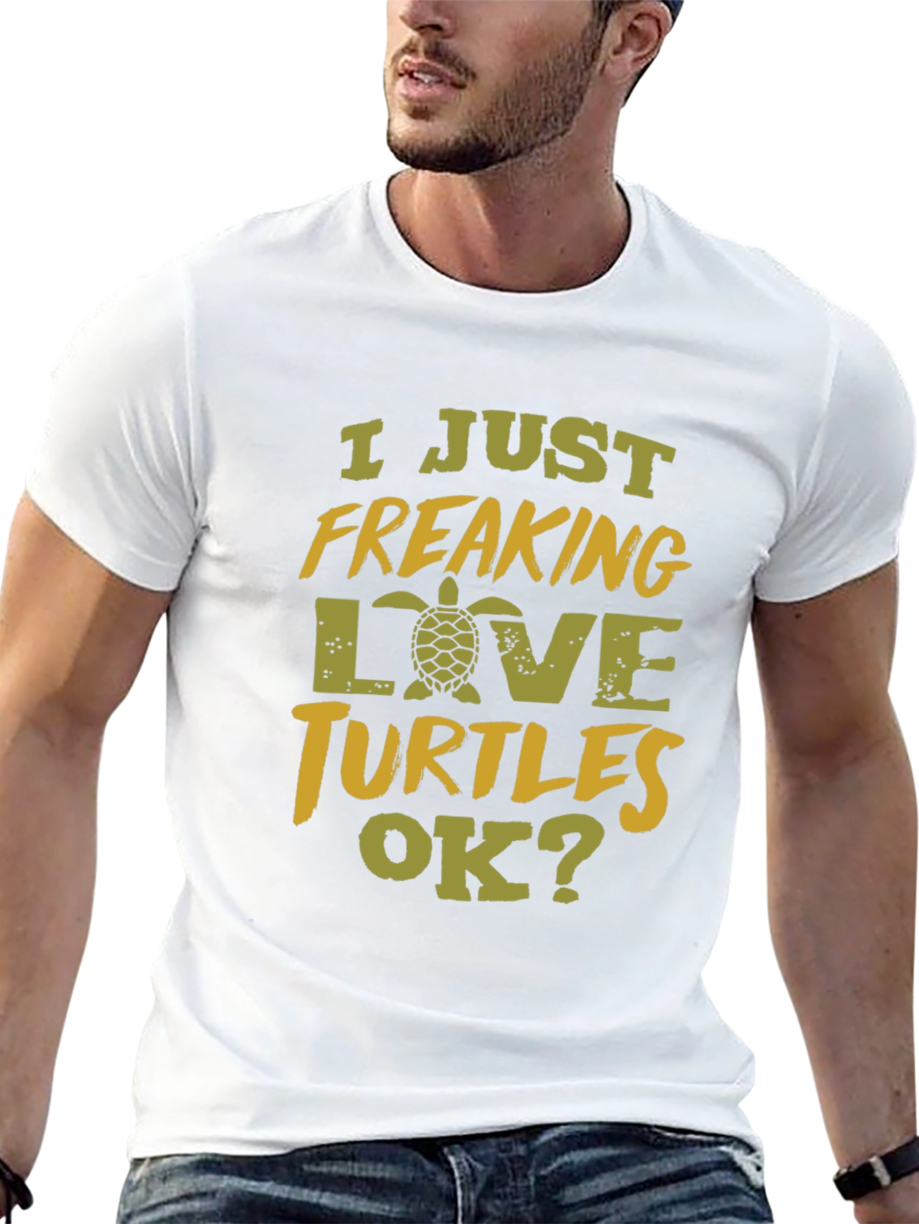 I Just Freaking Love Turtles Black T-Shirt