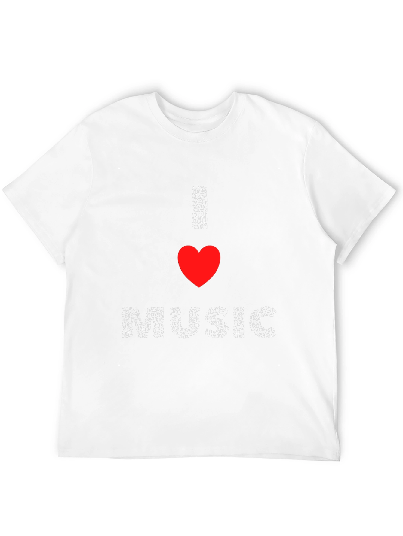 I Heart Music Black Tee - Stylish Graphic T-Shirt