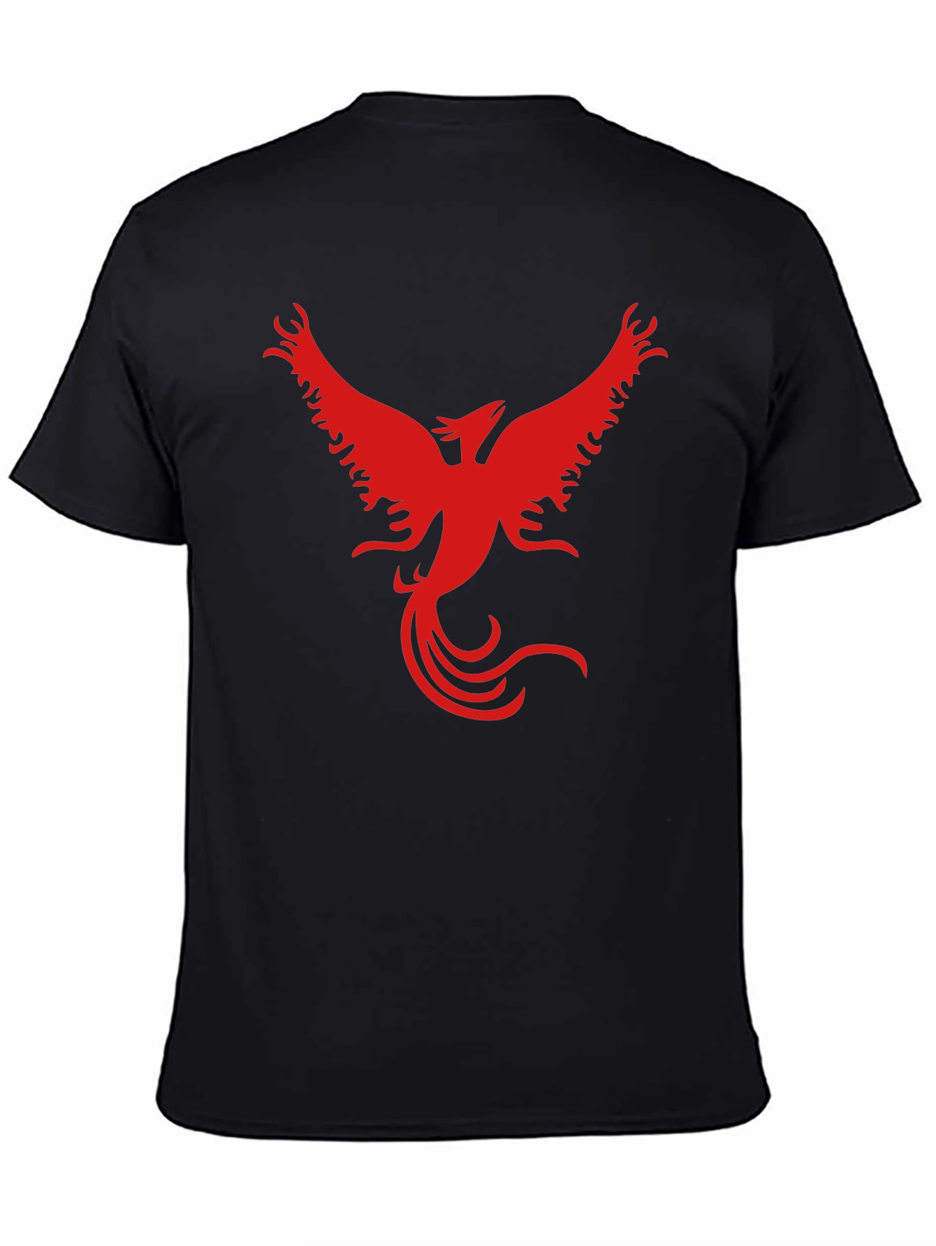 Red Phoenix Graphic Black T-Shirt